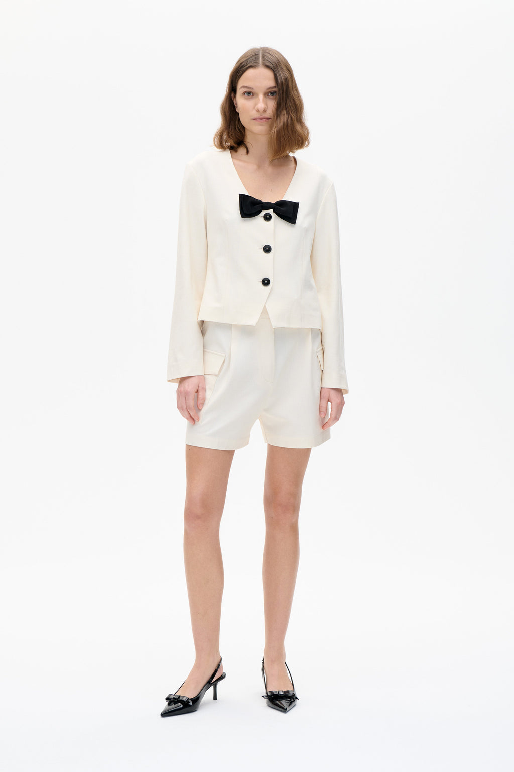 NIMRA SHORTS PEARLED IVORY