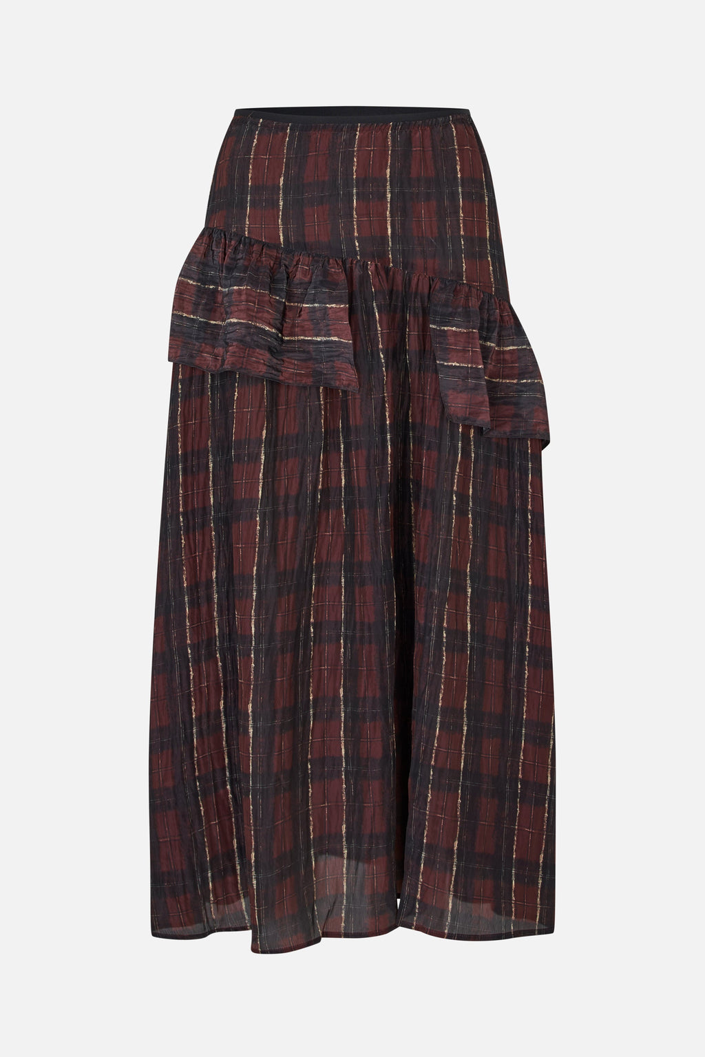 SABELA SKIRT | Dark Red Check