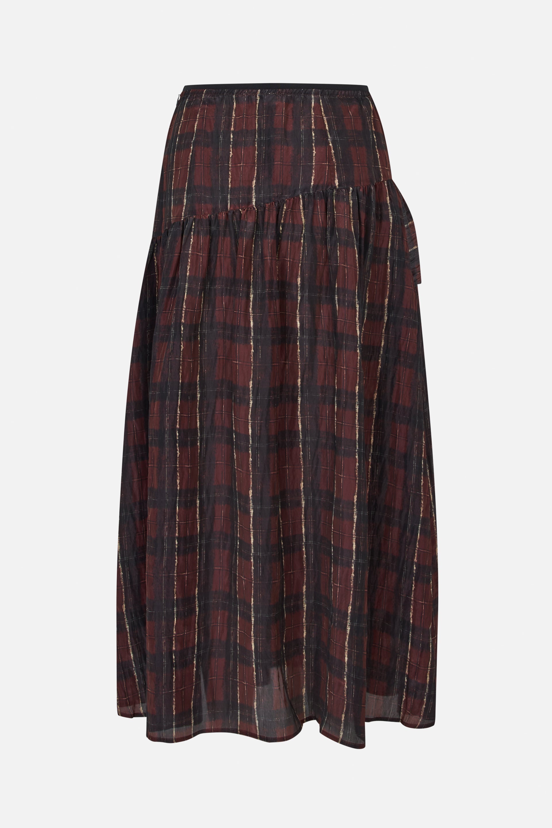 SABELA SKIRT | Dark Red Check