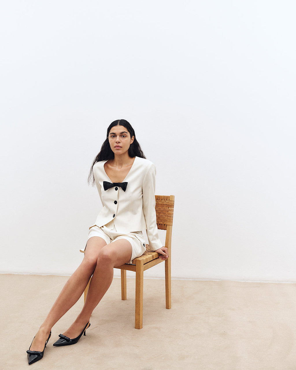 NIMRA SHORTS PEARLED IVORY